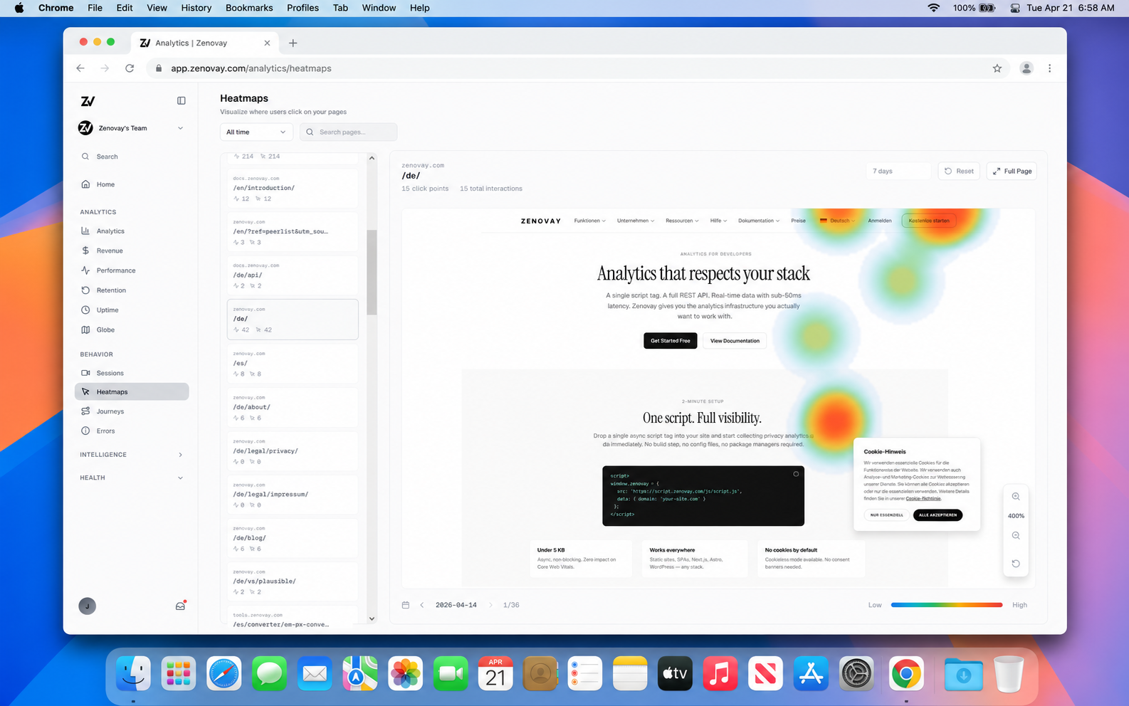 Heatmap visualization on a Mac